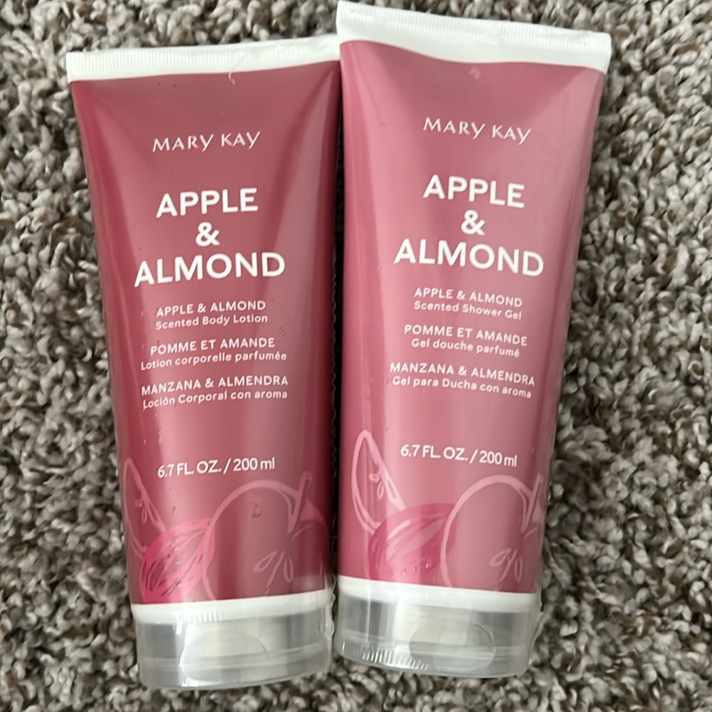 Mary Kay Apple & Almond Scented Shower Gel and Body Lotion